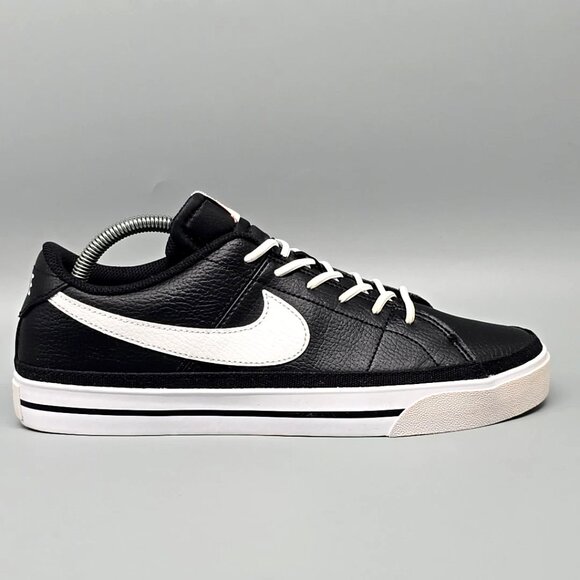 Nike Court Legacy Black Lace Up Casual Comfort Sneakers CU4150-002 Men's Size 9 - Picture 7 of 12